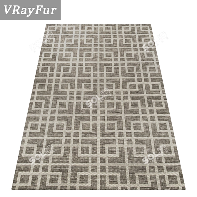 High-Quality 3-Piece Carpet Set 3D model image 2