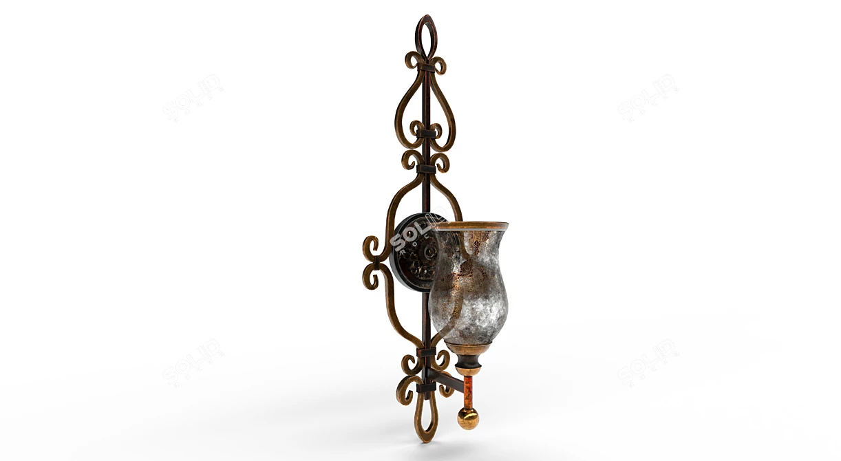 Elegant Illuminaré Wall Light 3D model image 1