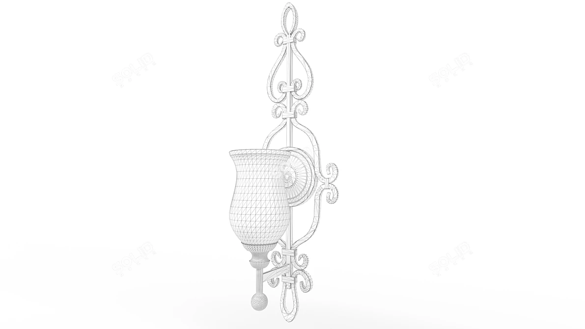 Elegant Illuminaré Wall Light 3D model image 5