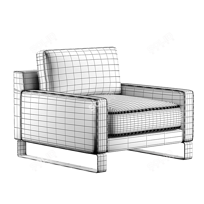 Elegant EGO Armchair by Rolf Benz 3D model image 3