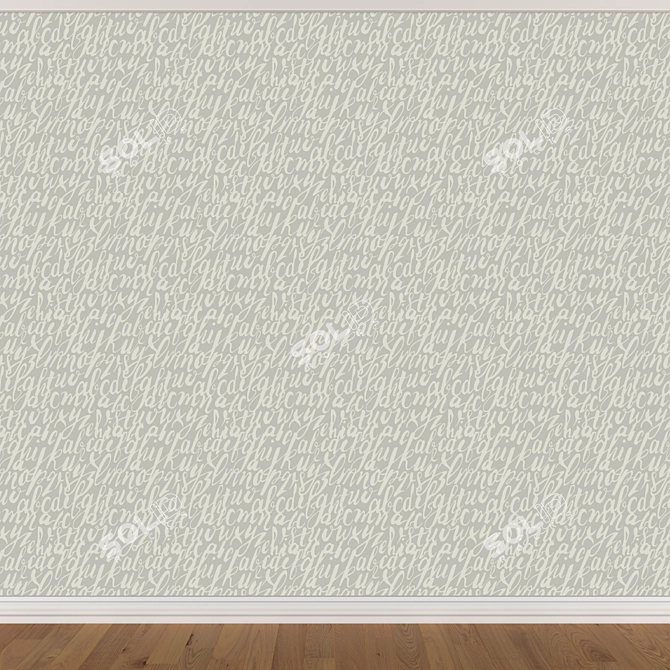 Versatile Wallpaper Set: 3 Seamless Textures 3D model image 2