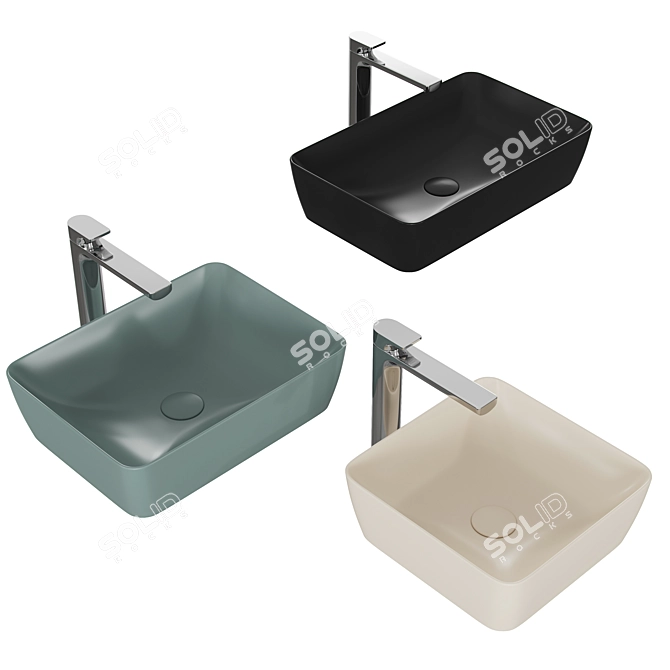 GSI Color-elements Washbasin Set 3D model image 2