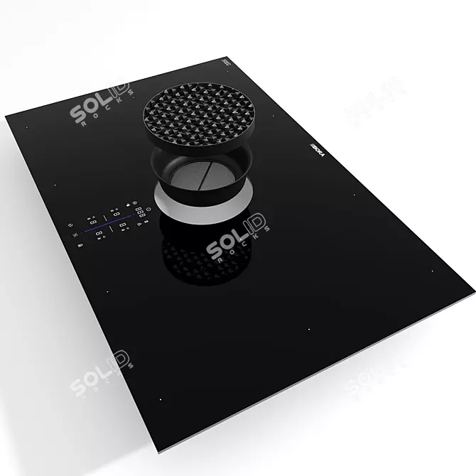 Streamlined BORA X Pure: Induction Cooktop with Integrated Hood 3D model image 2