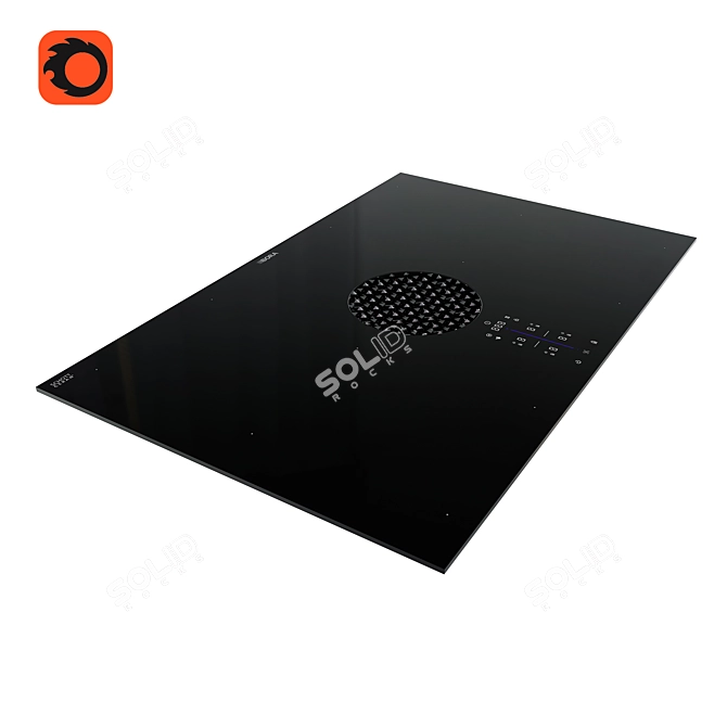 Streamlined BORA X Pure: Induction Cooktop with Integrated Hood 3D model image 6