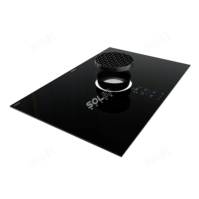 Streamlined BORA X Pure: Induction Cooktop with Integrated Hood 3D model image 7