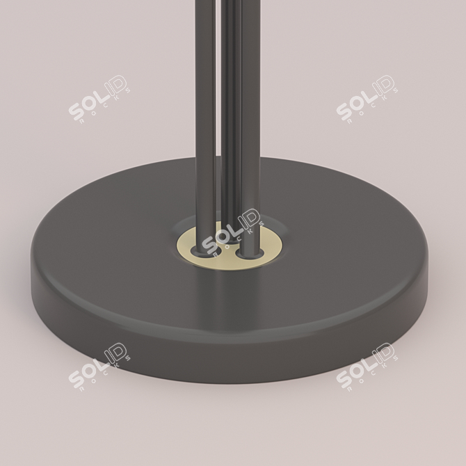 Modern Three-Point Floor Lamp 3D model image 3