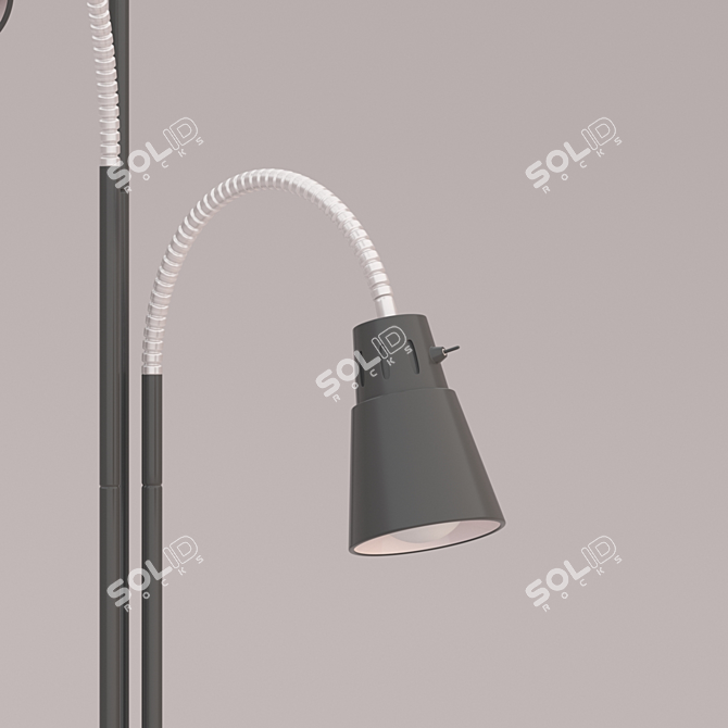 Modern Three-Point Floor Lamp 3D model image 4