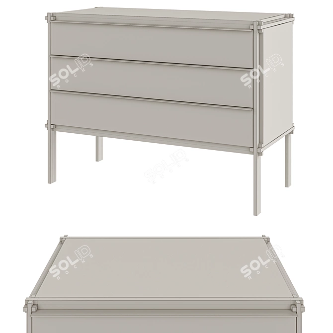 Elegant MHC.1 Drawer Chest 3D model image 2