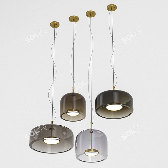 Modern Pendant Light Fixture: 3ds Max + FBX + OBJ 3D model image 3