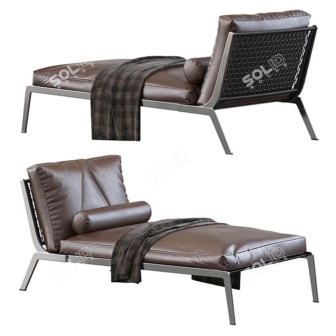 Ultimate Comfort Chaise: Flexform Happy 3D model image 1