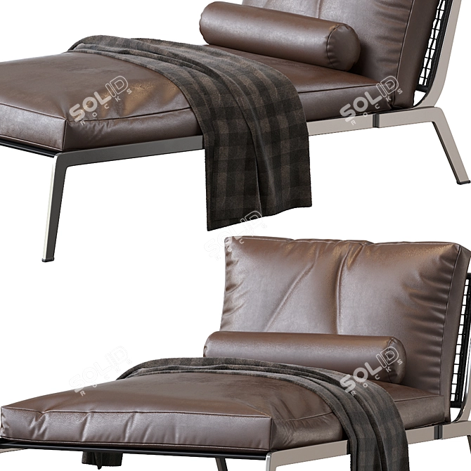 Ultimate Comfort Chaise: Flexform Happy 3D model image 4