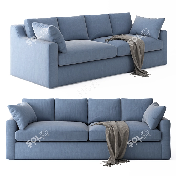 Stylish Albany Sofa: Comfort Meets Elegance 3D model image 1