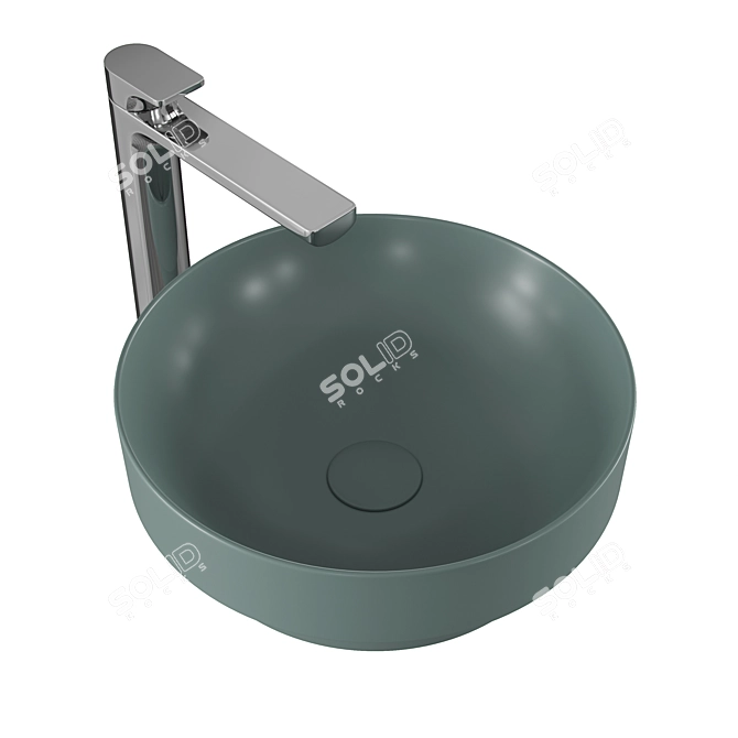 Vibrant GSI Washbasin: Colorful Elements 3D model image 2