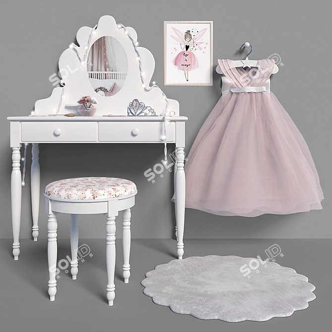 Nursery Essentials Set 3D model image 1