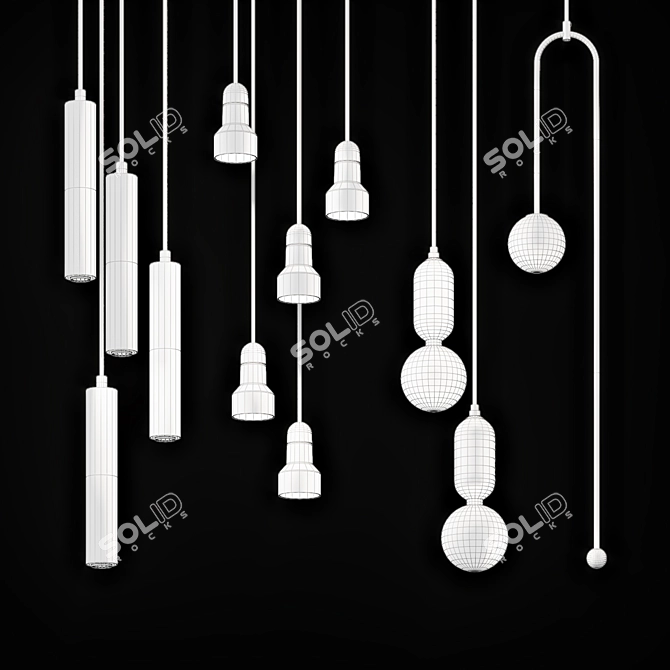 Elegant Pendant Lights Collection: Lampatron # 2 3D model image 2