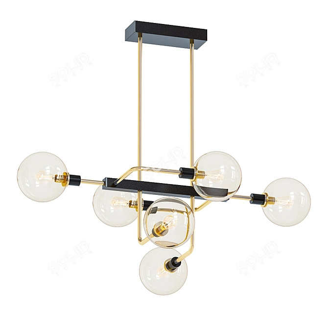 Scandinavian Modern Chandelier 3D model image 1