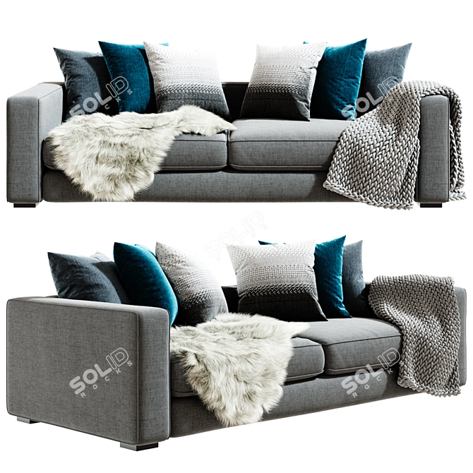 Luxury Cenova Sofa: Next-Level Comfort 3D model image 1