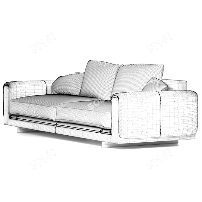 Underline Collection: Nativ 4-Seat Sofa 3D model image 5
