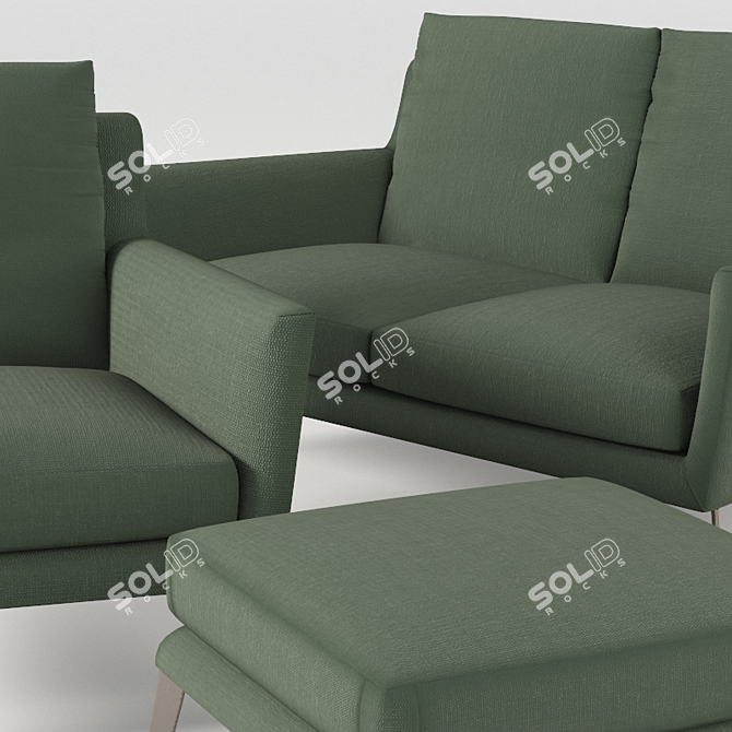 Minimalist Luxury: Casadesus Ava Sofa Set 3D model image 2