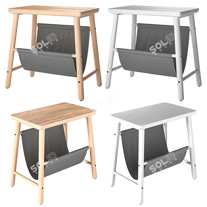 Vilto Stool Box: Stylish and Functional 3D model image 1