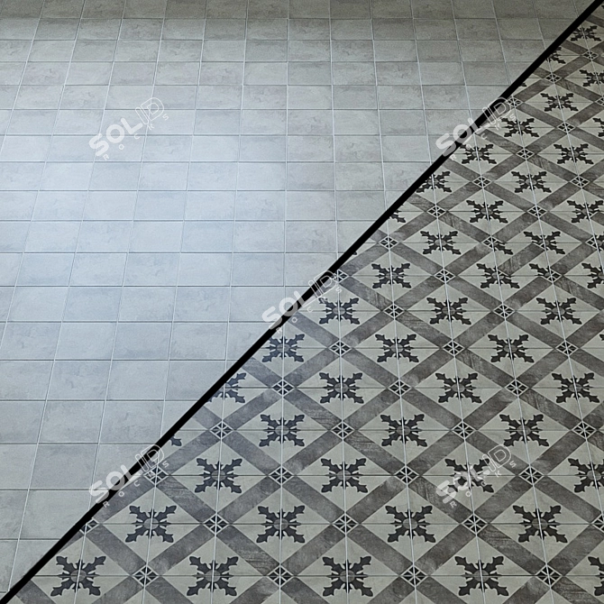 Cotto Black: Elegant and Timeless Tiles 3D model image 5