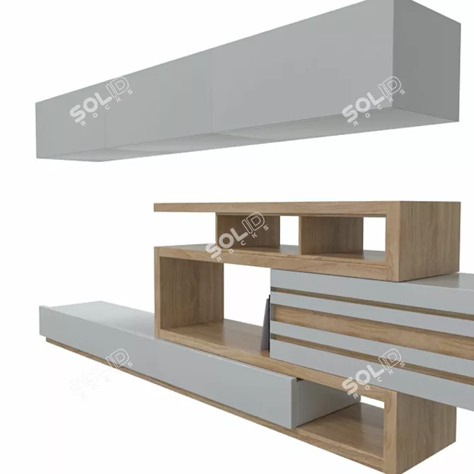 Modern Stylish TV Stand 3D model image 2