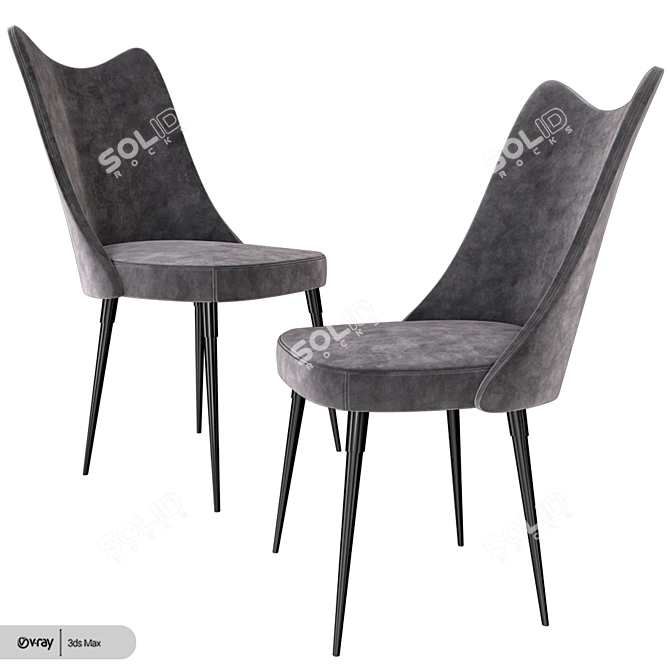 Scandal Chair: Stylish and Versatile Seating 3D model image 1