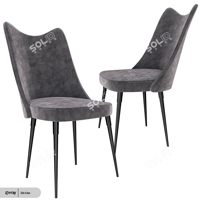 Scandal Chair: Stylish and Versatile Seating 3D model image 2