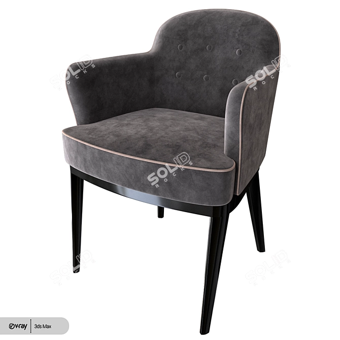 Elegant Porada Chair 3D model image 2