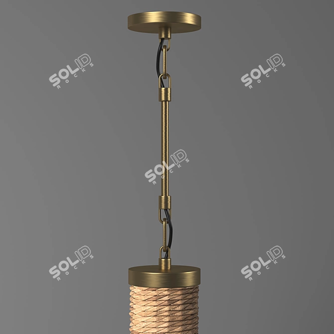 Title: Panama Woven Pendant Light - 24 3D model image 3