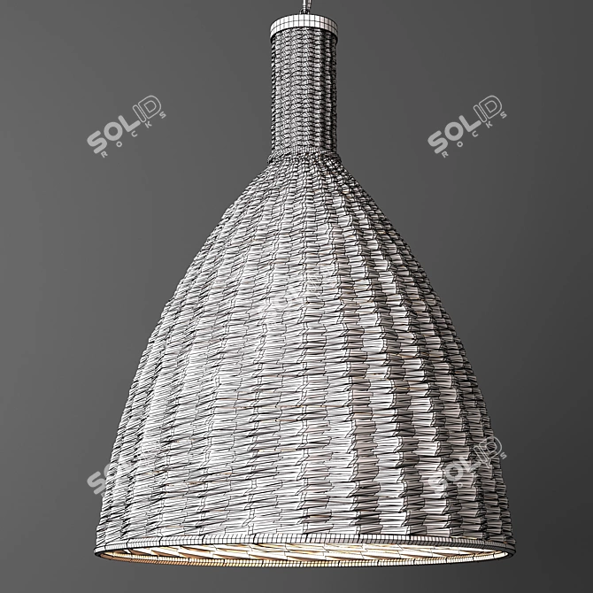 Title: Panama Woven Pendant Light - 24 3D model image 4