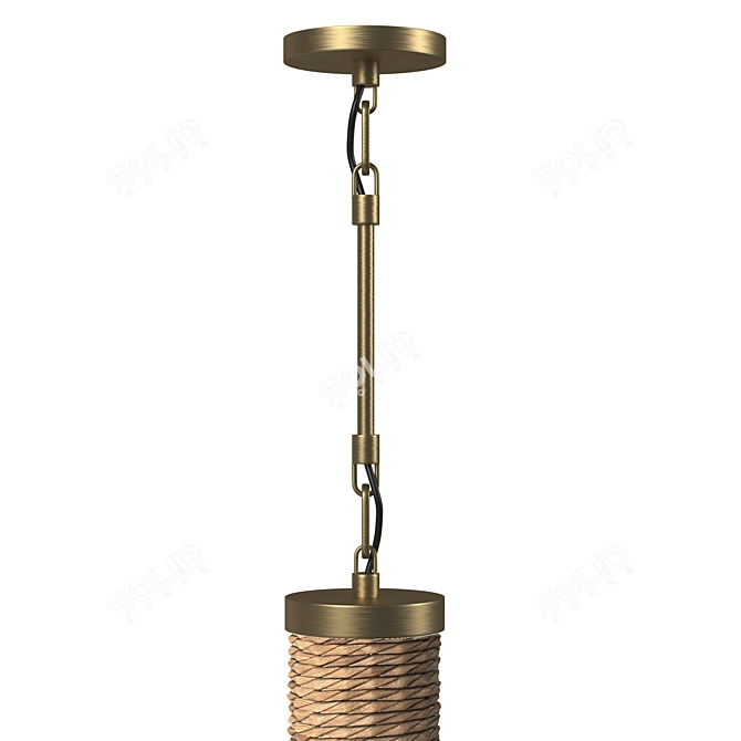 Title: Panama Woven Pendant Light - 24 3D model image 6