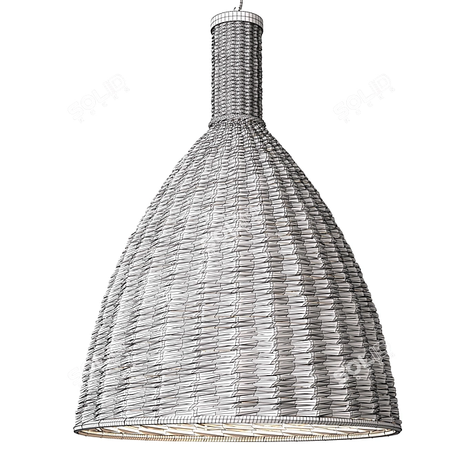 Title: Panama Woven Pendant Light - 24 3D model image 8