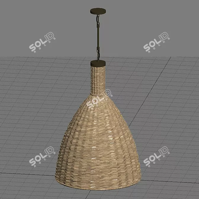 Title: Panama Woven Pendant Light - 24 3D model image 9