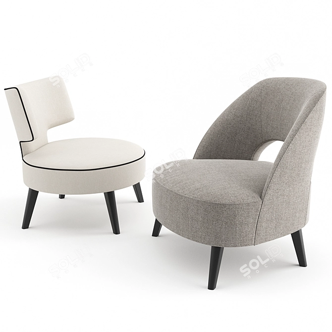 Modern and Stylish Ermione Drop Armchair 3D model image 5