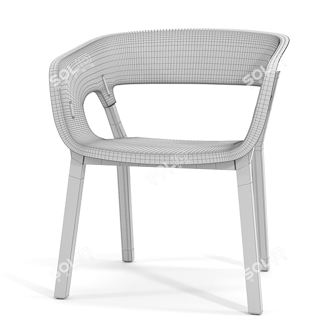 Njord Armchair: Sleek Scandinavian Design 3D model image 4