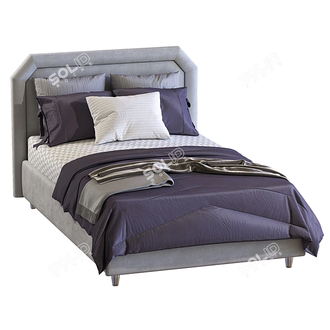 Elegant Bed | Camille Con Gonna 3D model image 4