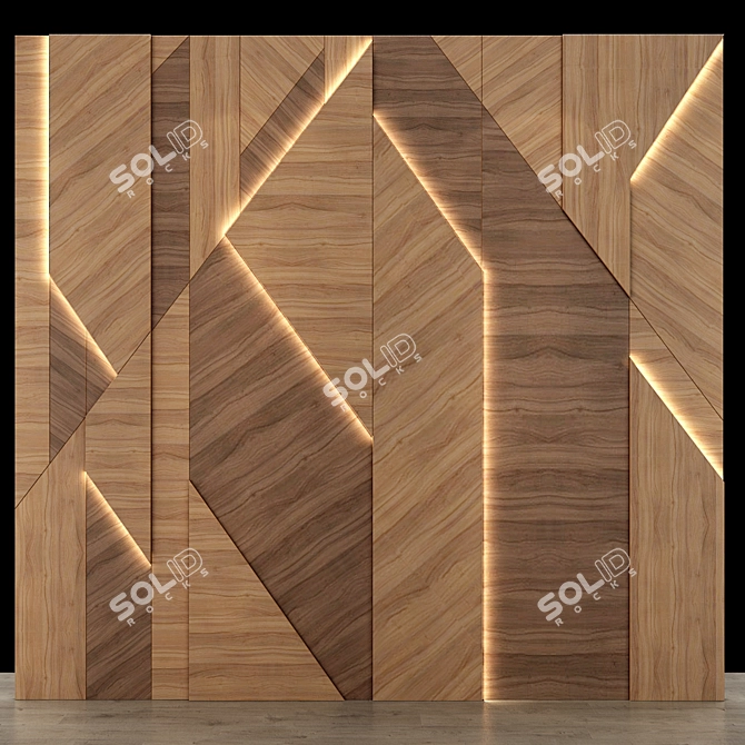 Modern Elegance Wall Panel 3D model image 1