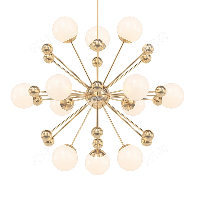 Luxury Glass Loft Pendant Light 3D model image 1