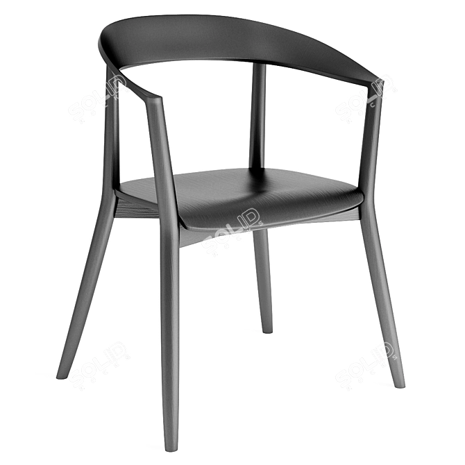 Elegant and Ergonomic Mito Chair 3D model image 1