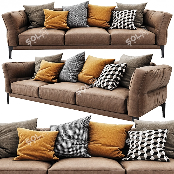 Flexform Adda: Versatile 3D Sofa 3D model image 1