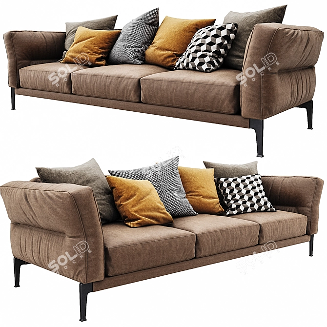 Flexform Adda: Versatile 3D Sofa 3D model image 2