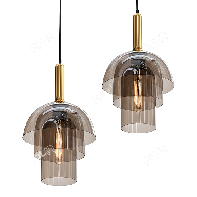 Elegant Coniac Pendant Lamp 3D model image 1