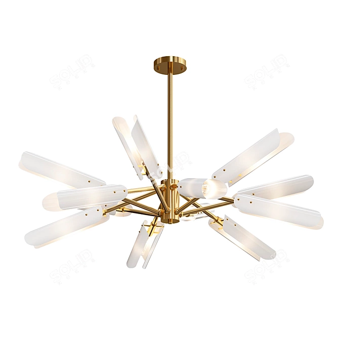 Elegant Glass Chandelier 3D model image 1