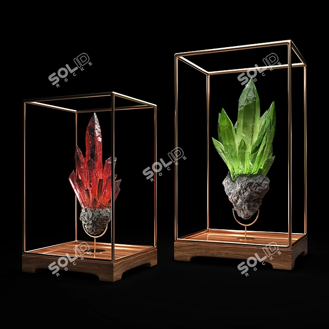 Exquisite Decorative Mineral Stones 3D model image 3