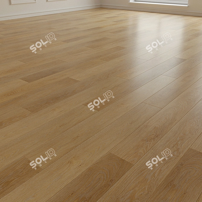 Oak Select Beige Laminate Parquet 3D model image 2