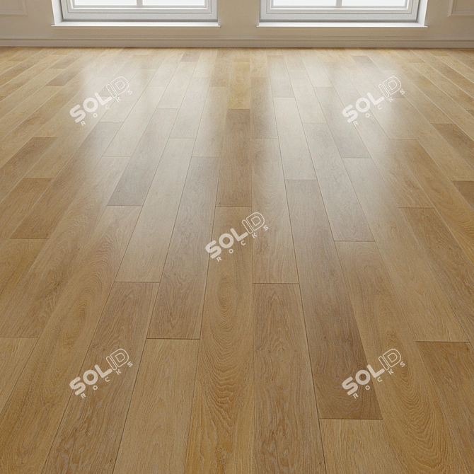 Oak Select Beige Laminate Parquet 3D model image 3