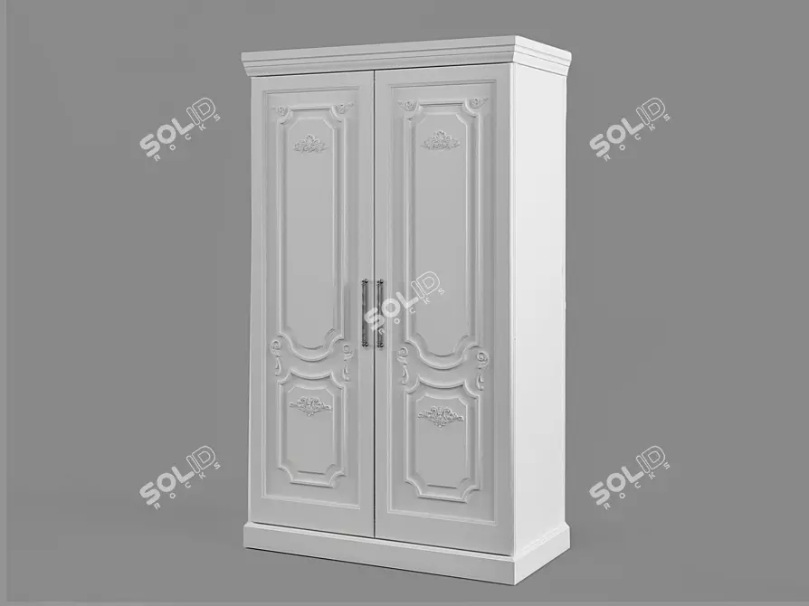 Sophie Vienna: Elegant Handcrafted Wardrobe 3D model image 4