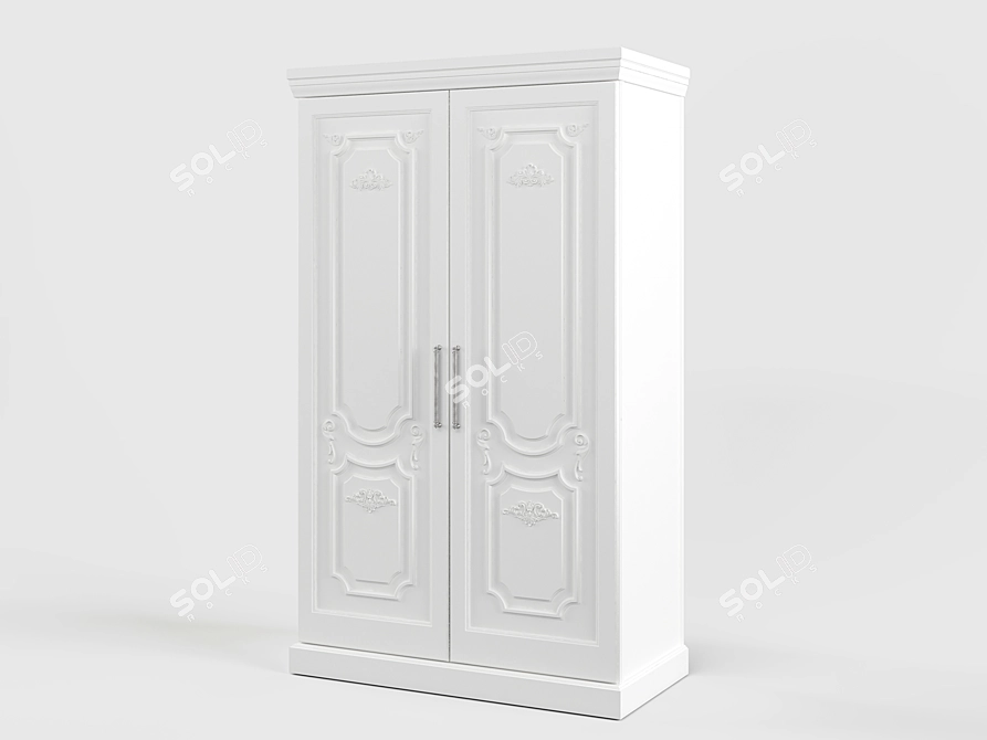 Sophie Vienna: Elegant Handcrafted Wardrobe 3D model image 6