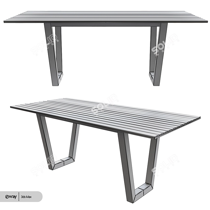 Logan Expandable Dining Table: Versatile Elegance for Every Meal 3D model image 3